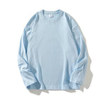 Women's 100% Cotton Loose Fit Long Sleeve Crew Neck T Shirts