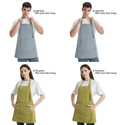 1Pc Cell Phone Emf Shielding Apron Electromagnetic Radiation Protective Silver Fiber Lining Apron Emf Shielding Safety Clothing